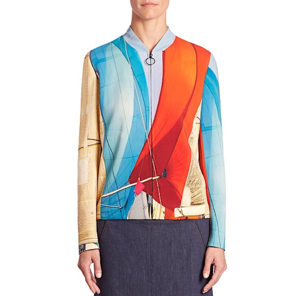 Akris Punto ‘Main Sail’ Zip-Front Bomber Jacket